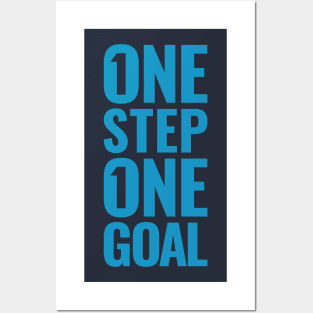 One step. One goal. / Blue Posters and Art